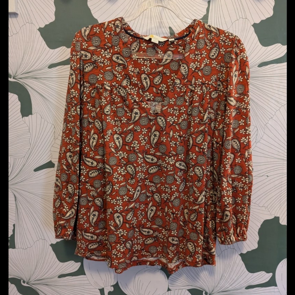 Boden gathered v-neck blouse